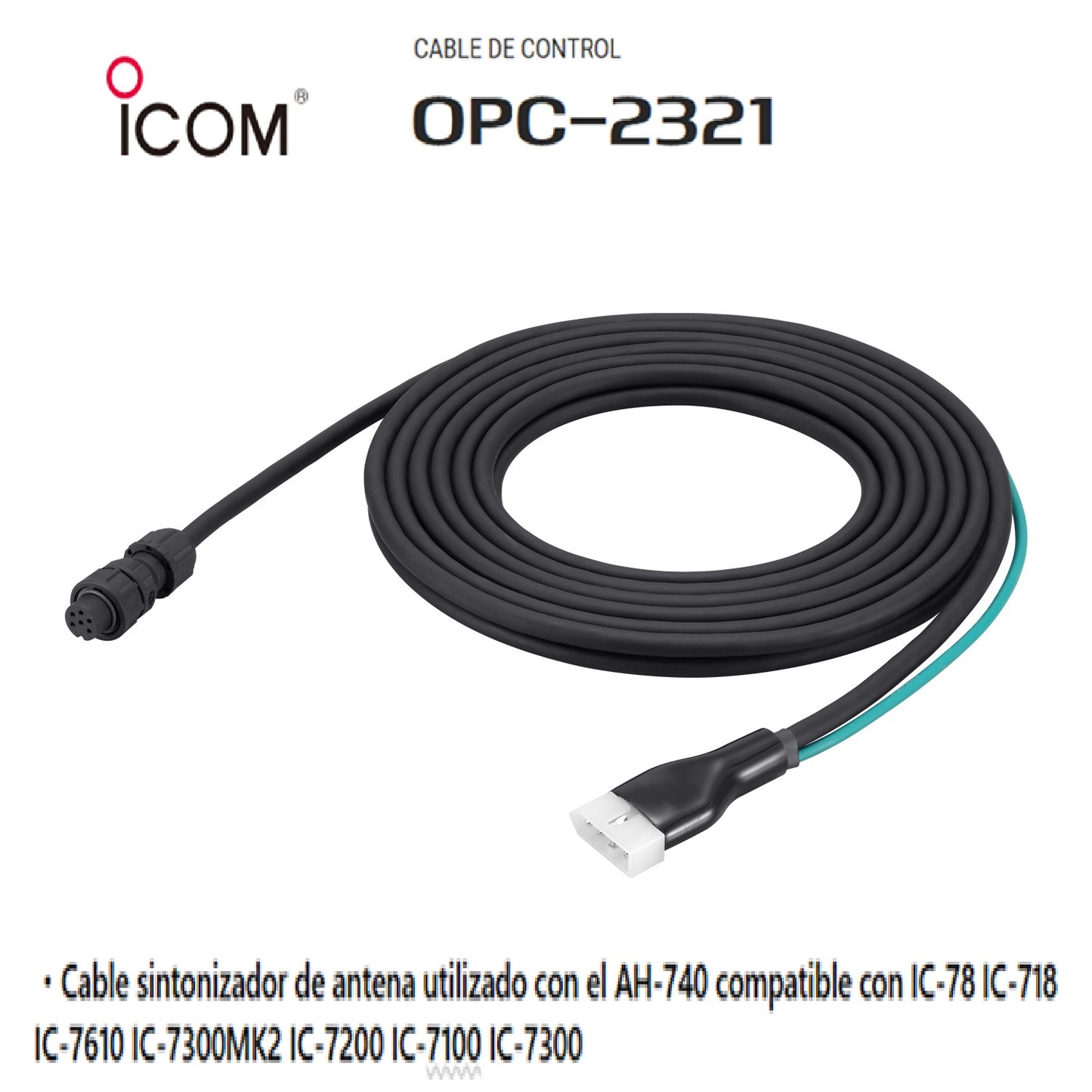 ICOM OPC-2321 Cable sintonizador de antena utilizado con el AH-740 (Importación de 4 a 6 semanas) Precio + iva