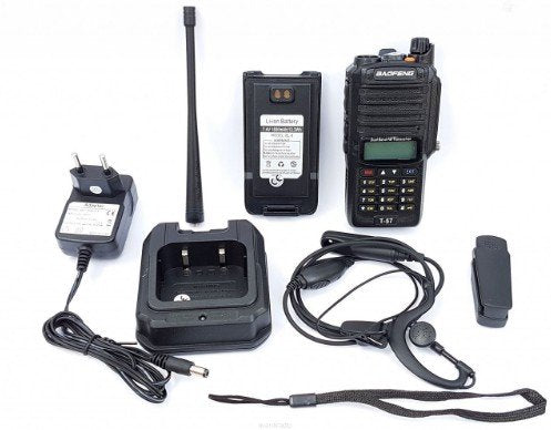 Baofeng T-57 UHF 400-520/VHF 136-174 Mhz 128CH Analogico 5W Radio dual band, IP67 Ideal para cámaras de frío, zona lacustre o trabajos de costa Precio + iva