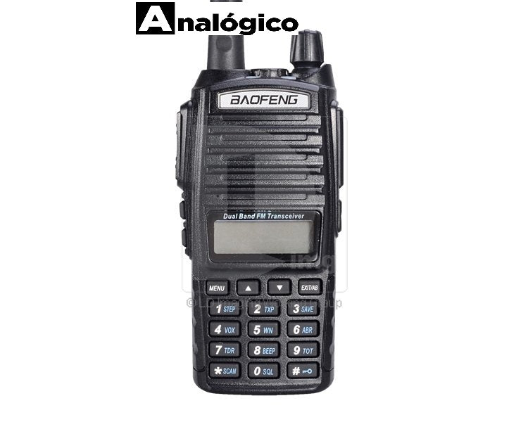 Baofeng UV-82 VHF/UHF Dualband 136-174/400-520Mhz 128CH Analogico 5W Radio analogica dual band incluye batería, clip, antena, cargador Precio + iva