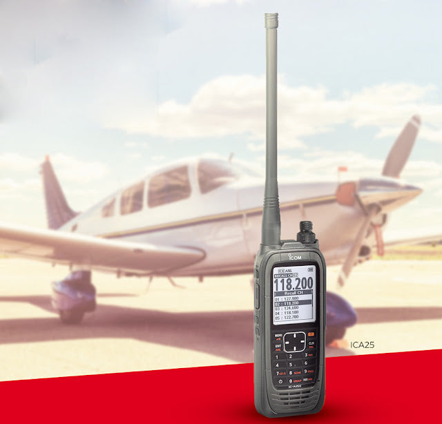 ICOM IC-A25C 200CH 6W Radio portátil aéreo VHF con display de 2.3 pulgadas y teclado, 6W (PEP) de potencia Precio + iva