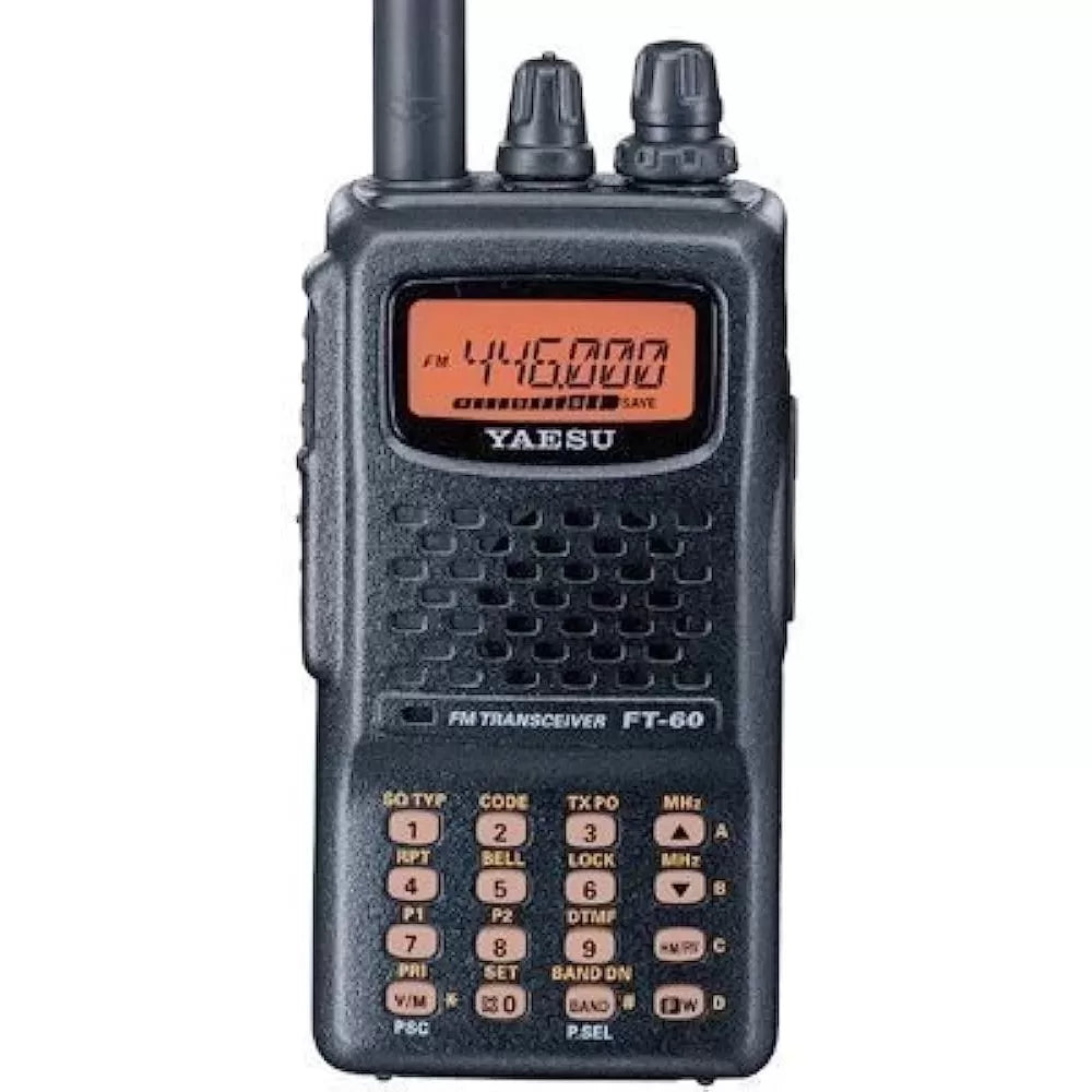 Yaesu FT-60R VHF/UHF108-520 MHz/700-999,999MHz 1000CH 5W Radio portátil analogico dual band identificación automática de emergencia (EAI), CTCSS/DCS, EPCS Vertex Standad WIRES Precio +iva