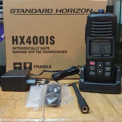 Standard Horizon HX-400IS VHF 134-174MHz 40CH LMR Analogico Intrinsecamente Seguro 5W Radio Portátil Marino Sumergible Comercial Intrínsecamente Seguro Precio + iva