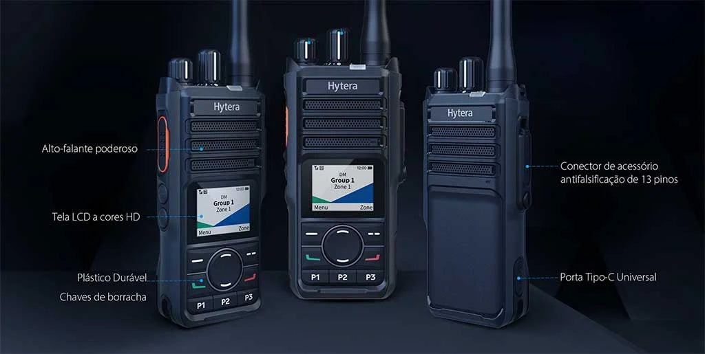 Hytera HP506 VHF 136-174 MHz 256 CH DMR y Analogico 5W Radio Digital Portátil Profesional Bluetooth Sin pantalla Precio +iva