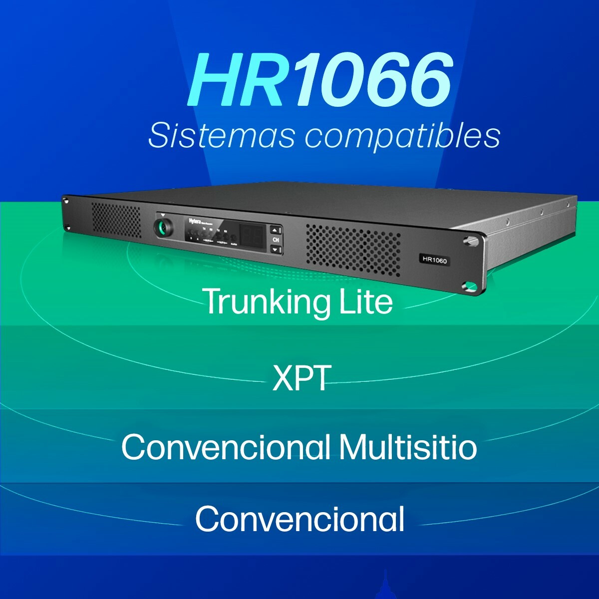 Hytera HR1066 UHF1 400- 470Mhz 64CH Repetidor DMR Tier II y Análogo 5 - 50 watts, Standard version Precio + iva