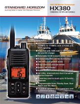 Standard Horizon HX-380 VHF 40CH LMR 5W Portátil Marino Sumergible IPX7, Audio Claro, Fácil de operar, Canales NOAA Precio + iva