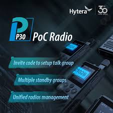 Hytera P30 Radio PoC GPS LTE portátil con licencia PoC Hytera y licencia despachador durante 13 meses (Solo para Simcard M2M Entel) Precio +iva