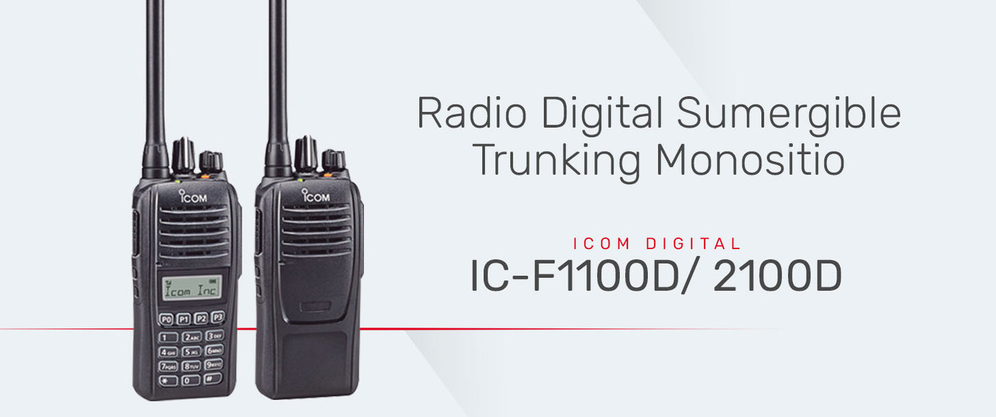 ICOM IC-F1100DT VHF 136–174 MHz 128CH NXDN y Analogico 5W Radio pórtatil digital, analogico con teclado completo Precio+iva