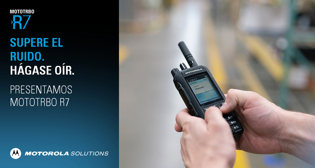 Motorola R7 MOTOTRBO™ TIA HAZLOC Capable UHF1 UHF2 400-527 Mhz 1000CH Digital y Análogo Intrínseco 5W Radio digital FKP con pantalla y teclado completo El Poder de Ser Escuchado Precio +iva