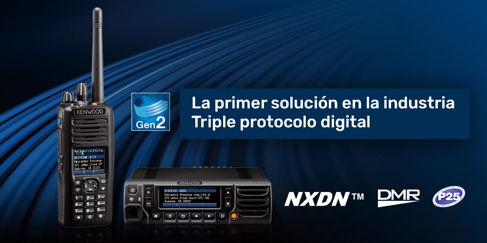 Kenwood NX-5400K2 Multi-Protocolo 800-870MHz 1024CH Digital NXDN-P25-DMR-Analógico 3W Radio multiprotocolo con Bluetooth, GPS, MicroSD teclado standard Precio +iva