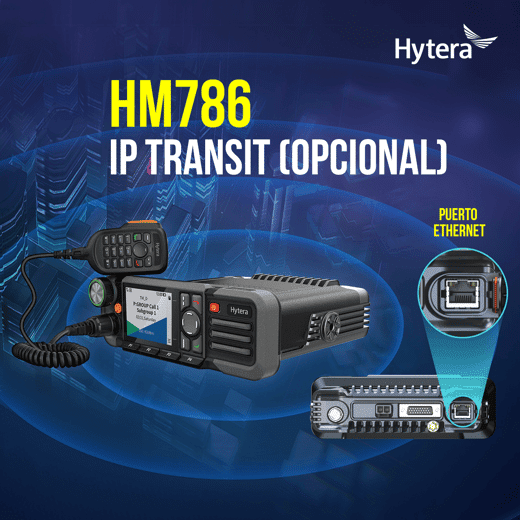 Hytera HM786H + Licencia SW00029 VHF 136~174 MHz 1024CH DMR Tier III y Analogico 50W Radio móvil digital y analogico con GPS y Bluetooth (Faena Collahuasi C20+) Precio + iva
