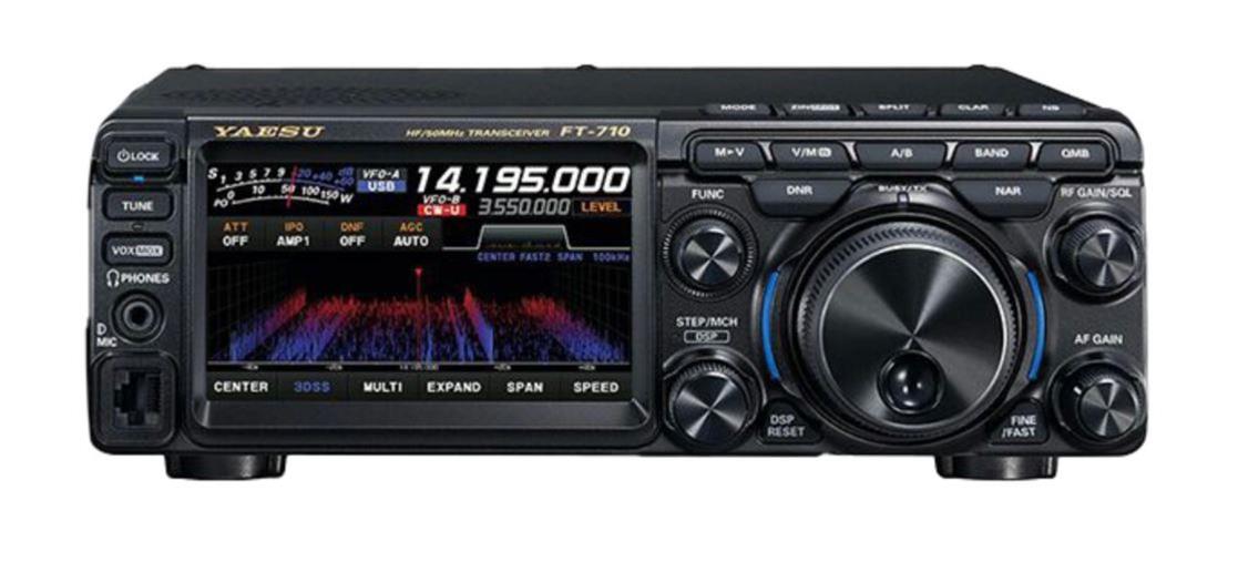 Yaesu FT-710 AESS Radio Móvil/Base 100W HF/50MHz SDR con FPGA y AESS, Pantalla TFT Táctil de 4.3", DVI-D, USB, SD, incluye altavoz SP40, Sintonizador Automático Precio + iva