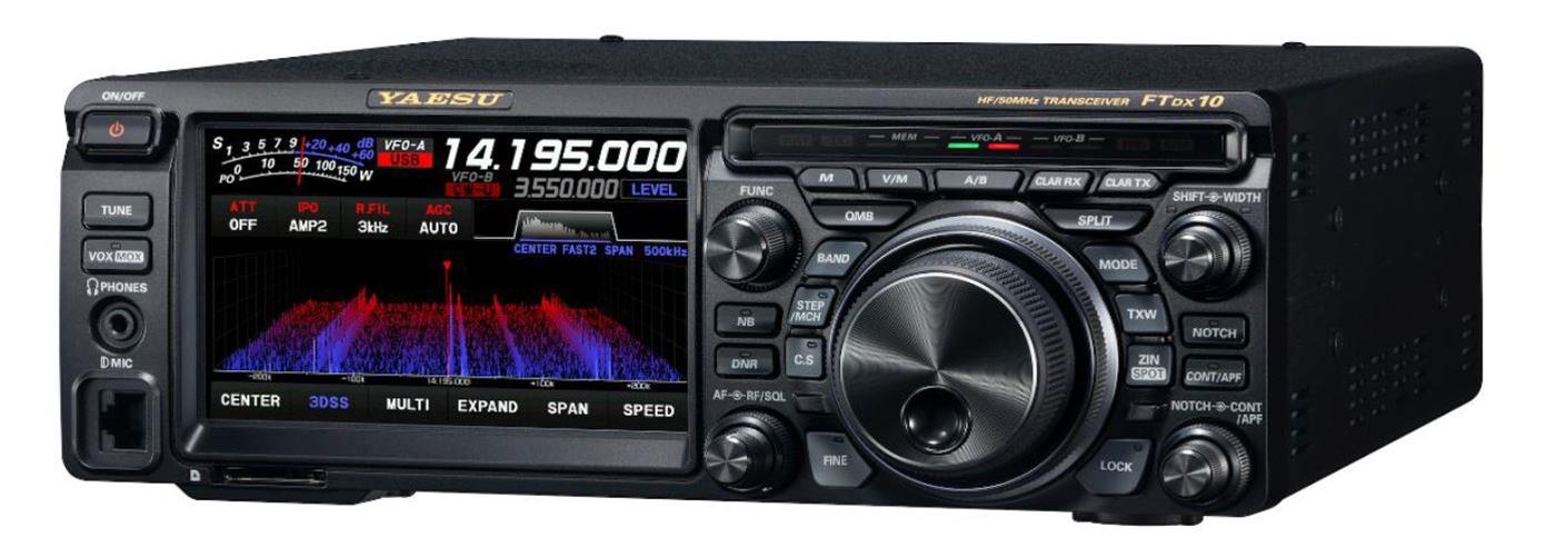 YAESU FT-DX10D Radio móvil SDR compacto HF/50MHz 100W (A pedido por importación)Precio + iva