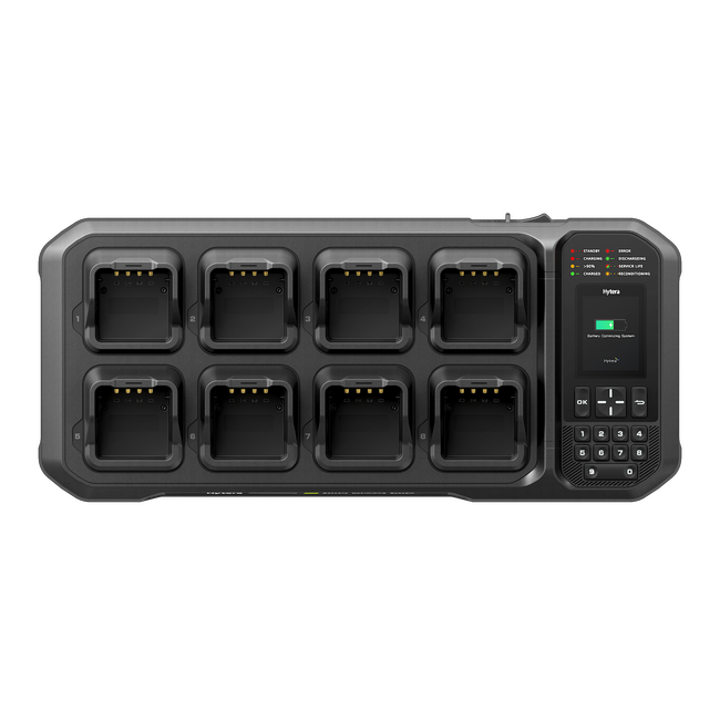 Analizador y multi cargador de baterías Hytera