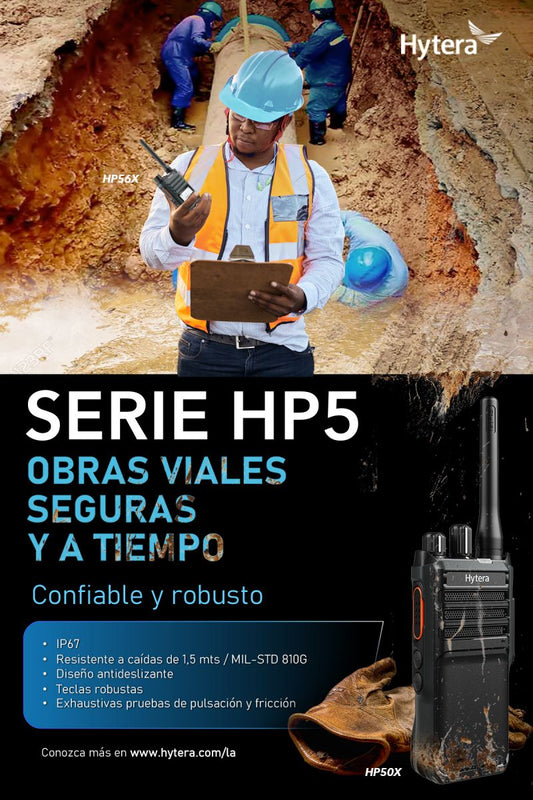 Hytera HP506 VHF 136-174 MHz 256CH Digital /Analogico 5W Batería 3000mAh Radio Digital Profesional DMR Tier II /Analogico IP67, MIL-STD-810G para Industrias y Comercios sin pantalla Precio +iva (Copia)
