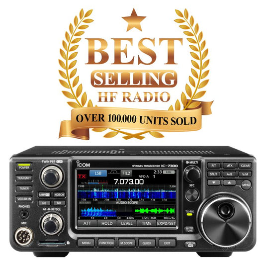 ICOM IC-7300 Transceptor HF/50MHz El innovador transceptor de alta frecuencia con osciloscopio de espectro en tiempo real de alto rendimiento Precio +IVA