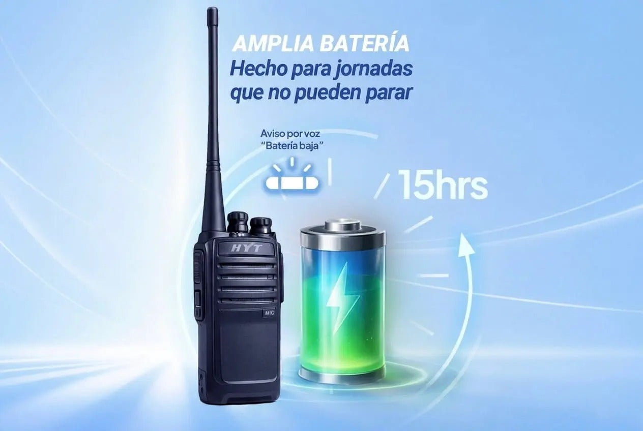 HYT TC508 VHF 136-174 MHz 48CH Analógico 5W Radio portátil capaz para cualquier tarea dentro de su negocio, resistente y duradera Precio + iva