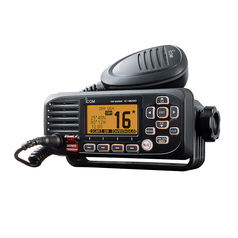 ICOM IC-M220 Tx 156,025–157,425 MHz Rx 156,050–163,275 MHz CH70 156,525 MHz 25W/1W Radio móvil marina IPX7 compacta de alta calidad y rendimiento DSC de clase D Precio +iva