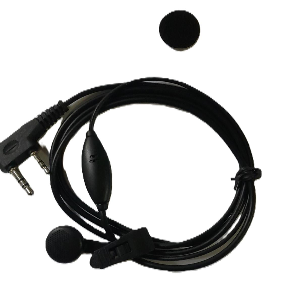Genérico E-1401-K Auricular en línea de color negro PTT 1 Cable para Kenwood Wouxun Wings WLN TXPRO INRICO Precio + iva