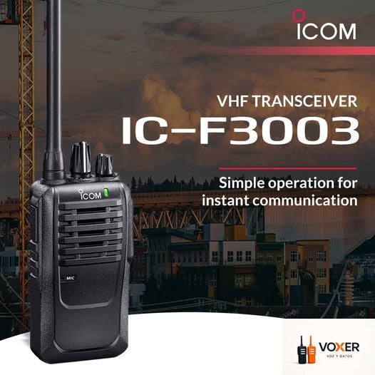 10 unidades ICOM IC-F3003 VHF 136MHz–174 MHz 16CH Analogico 5W Radio Analogica IP54 y MIL-STD-810, Lone Worker Made in Japan Precio + iva