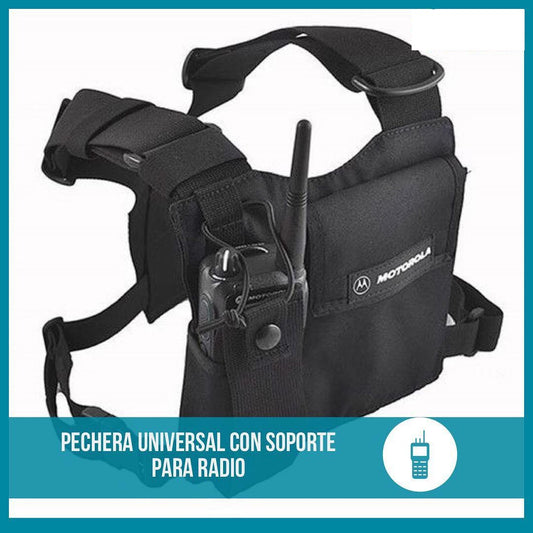 Motorola HLN6602 (10 unidades) Pechera Universal con soporte de radio, lápiz y velcro de seguridad Precio + iva