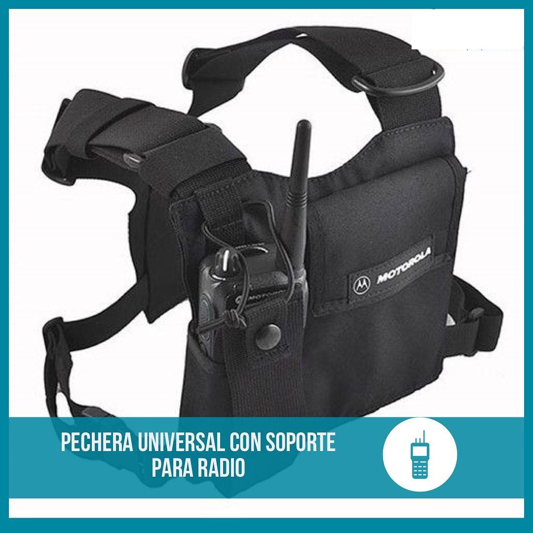 Motorola HLN6602 (10 unidades) Pechera Universal con soporte de radio, lápiz y velcro de seguridad Precio + iva