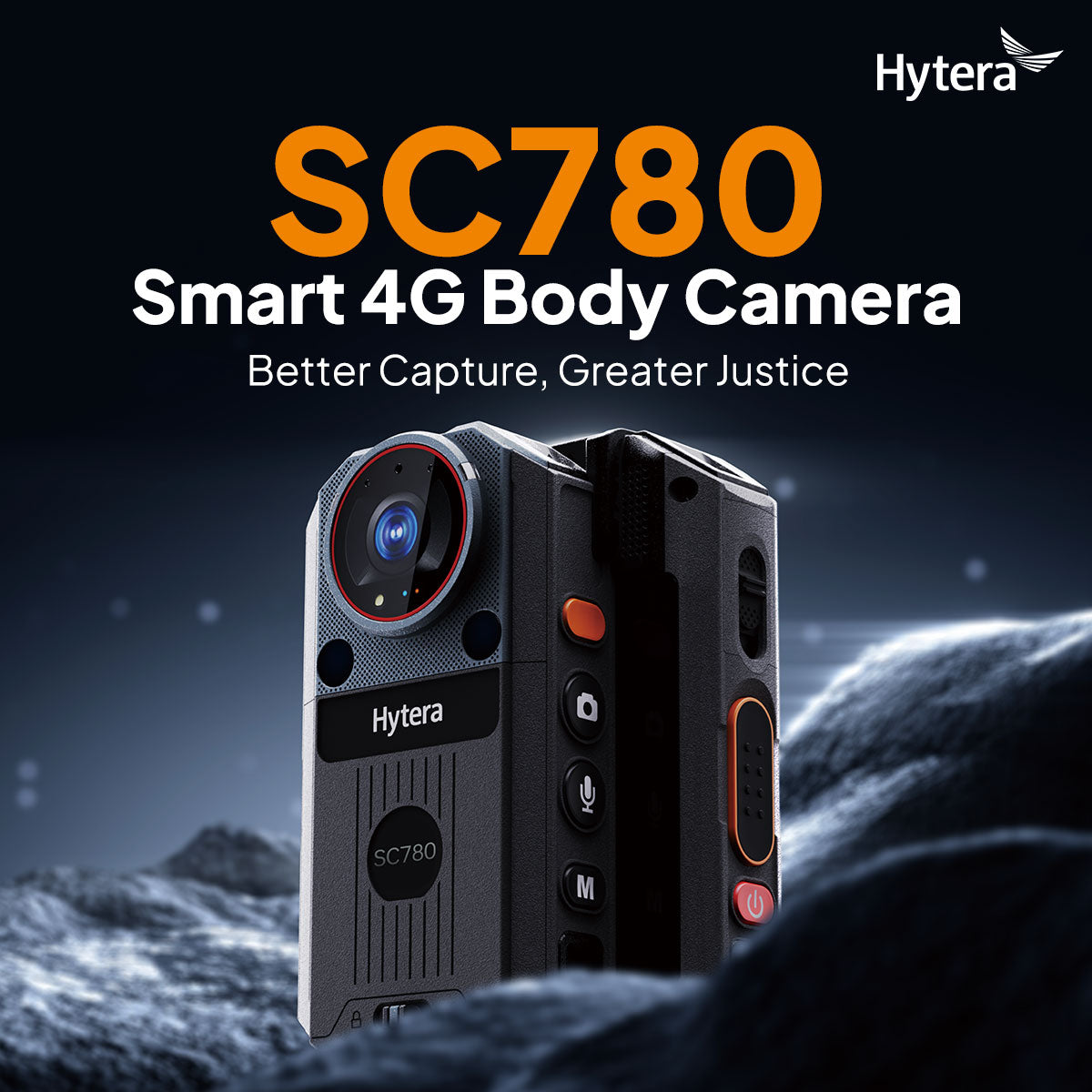 Hytera SC780 Bodycam 4G LTE y Radio PoC ptt sobre celular ideal para nueva ley de seguridad 21659 sobre guardias y vigilantes matriz de riesgo medio alto Precio + iva