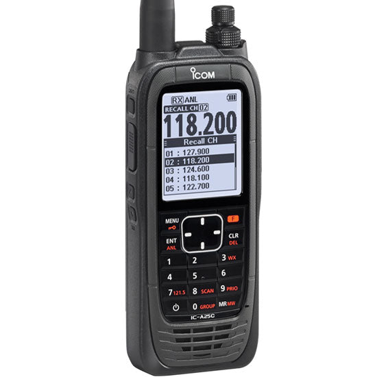 ICOM IC-A25N 300CH 6W Transceptores VHF de Banda Aérea Potente radio de banda aérea de 6W (PEP) con GPS y Bluetooth® integrados Precio + iva