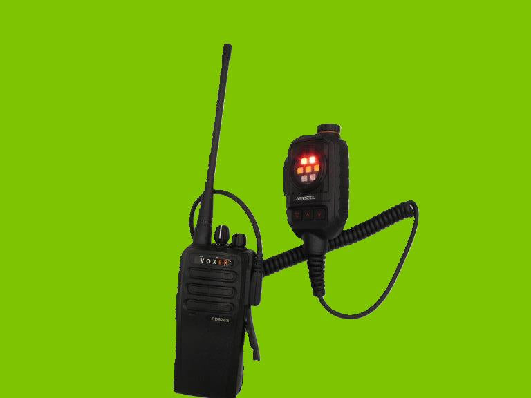 Anysecu MIC-K01 micrófono parlante remoto con luz estroboscópica y alarma de SOS para radios Kenwood Baofeng Inrico Wlan Wings Tesunho Precio + iva