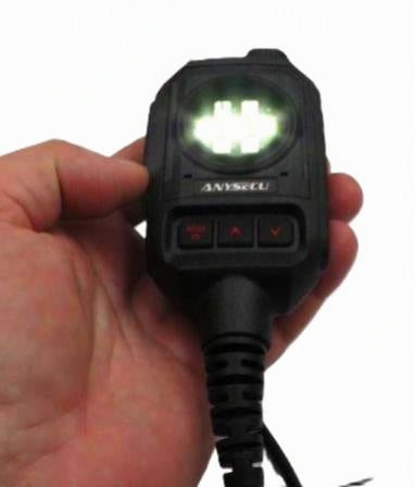 Anysecu MIC-K01 micrófono parlante remoto con luz estroboscópica y alarma de SOS para radios Kenwood Baofeng Inrico Wlan Wings Tesunho Precio + iva