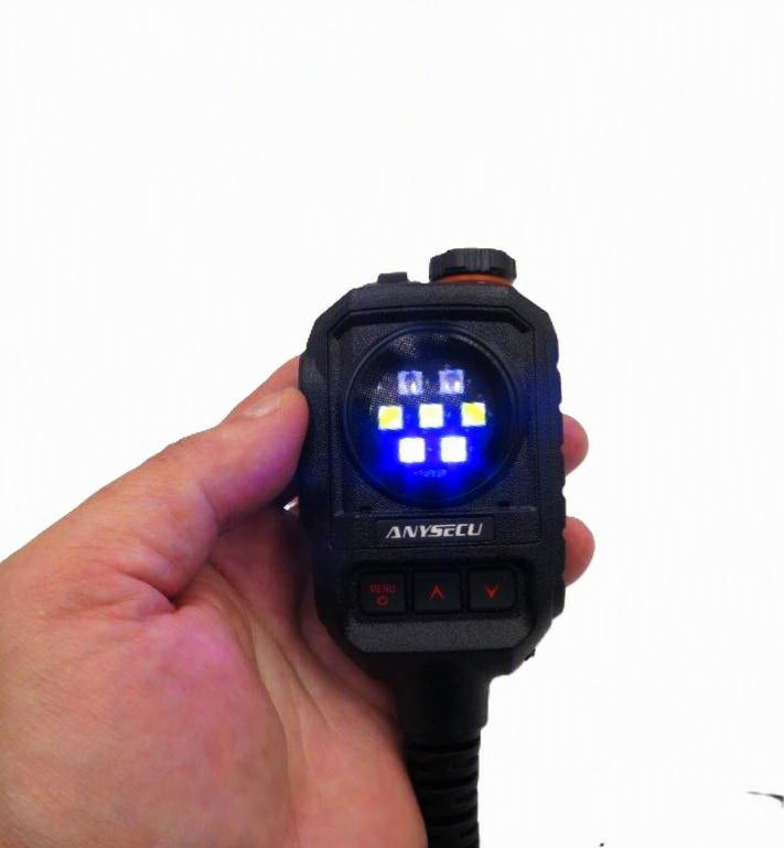 Anysecu MIC-K01 micrófono parlante remoto con luz estroboscópica y alarma de SOS para radios Kenwood Baofeng Inrico Wlan Wings Tesunho Precio + iva