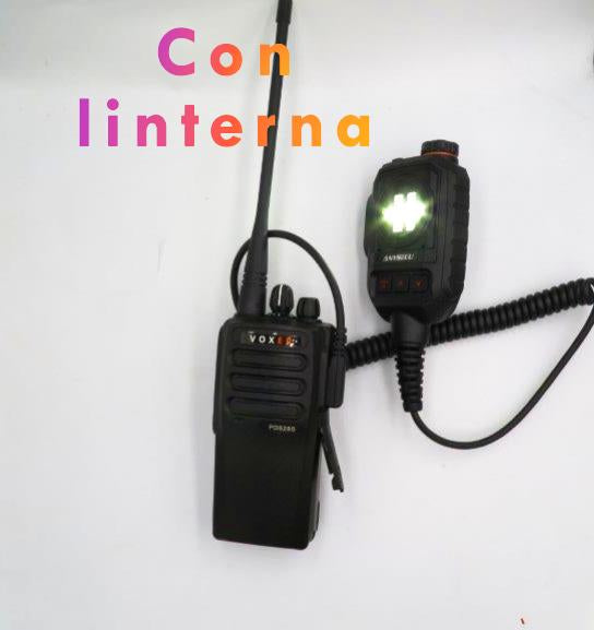Anysecu MIC-K01 micrófono parlante remoto con luz estroboscópica y alarma de SOS para radios Kenwood Baofeng Inrico Wlan Wings Tesunho Precio + iva