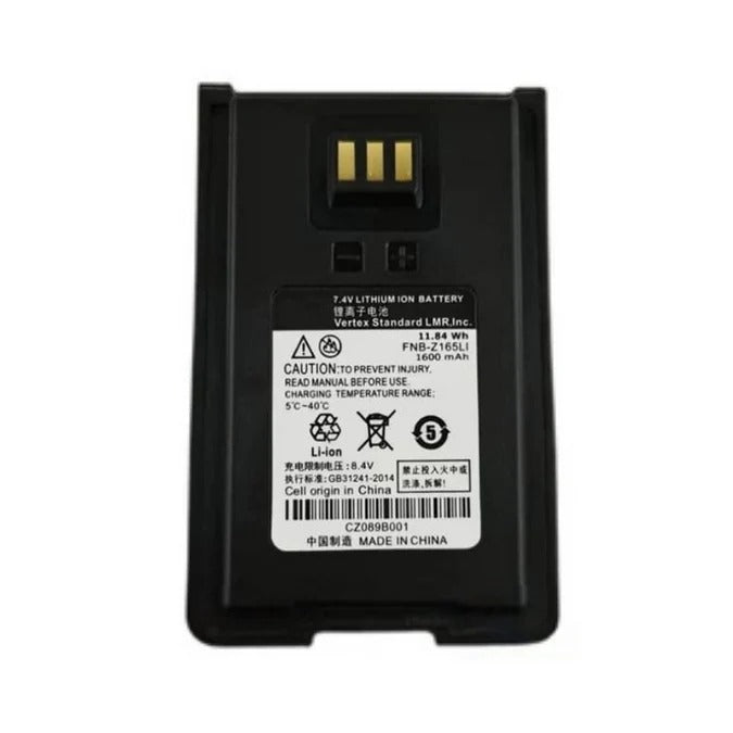 Vertex Standard by Motorola CZ089B002 Batería original de ion de litio de 1600mAh FNB-Z165 para Vertex Standard VX-80 Precio +iva