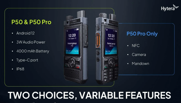 Hytera P50 PRO Radio PoC PTT over cellular y Smartphone Si tu equipo trabaja en ambientes exigentes, con turnos largos y necesita comunicación confiable y robusta Precio + iva