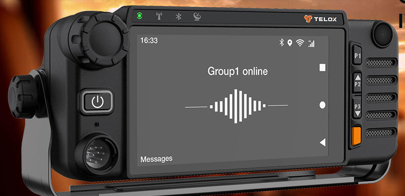 Telox M6G Radio Móvil Base PoC PTT Sobre Celular 64GB 4G Wifi GPS 5W 442gr Android Q BT4.0 Precio + iva