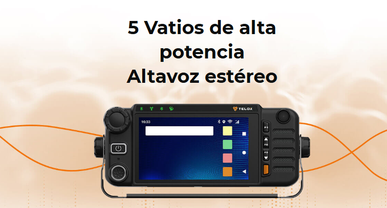 Telox M6G Radio Móvil Base PoC PTT Sobre Celular 64GB 4G Wifi GPS 5W 442gr Android Q BT4.0 Precio + iva