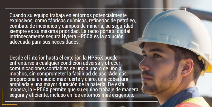 Hytera HP506 UL913 VHF 136-174 MHz 256CH Digital DMR y Analogico 5W Intrinsicamente Seguro 5W Radio Digital y Analogico, parlante antimagnetico, con cancelación de ruido IP67 Precio + iva