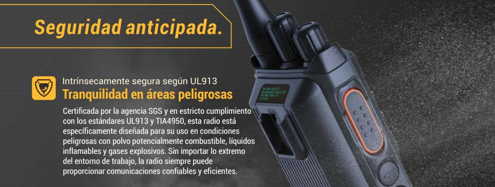 Hytera HP506 UL913 VHF 136-174 MHz 256CH Digital DMR y Analogico 5W Intrinsicamente Seguro 5W Radio Digital y Analogico, parlante antimagnetico, con cancelación de ruido IP67 Precio + iva