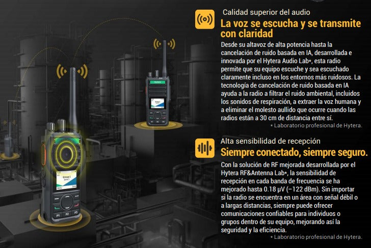 Hytera HP506 UL913 VHF 136-174 MHz 256CH Digital DMR y Analogico 5W Intrinsicamente Seguro 5W Radio Digital y Analogico, parlante antimagnetico, con cancelación de ruido IP67 Precio + iva