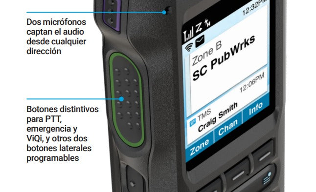Motorola APX N30 Radio portátil de dos vías APX N30 P25 800 MHz de banda única, Batería 2850 mAh, OTAP, Wifi, Bluetooth Precio + iva