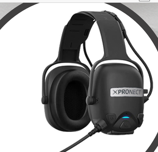 Prohelmet Cast by Pronect Diadema de alto ruido con orejeras Bluetooth y cable dos pines con atenuación de 34db SNR, micrófono tipo pluma para R2, DEP450, DEP250, EP450 Precio + iva