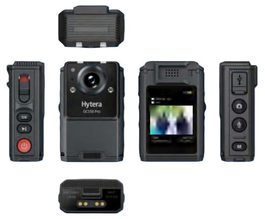 Hytera GC550PRO Bodycam profesional para personal de seguridad con 128GB IP67 Batería no removible de 2.100 mAh Campo de visión 118° Pantalla de 2" Precio + iva