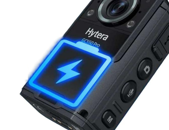 Hytera GC550PRO Bodycam profesional para personal de seguridad con 128GB IP67 Batería no removible de 2.100 mAh Campo de visión 118° Pantalla de 2" Precio + iva