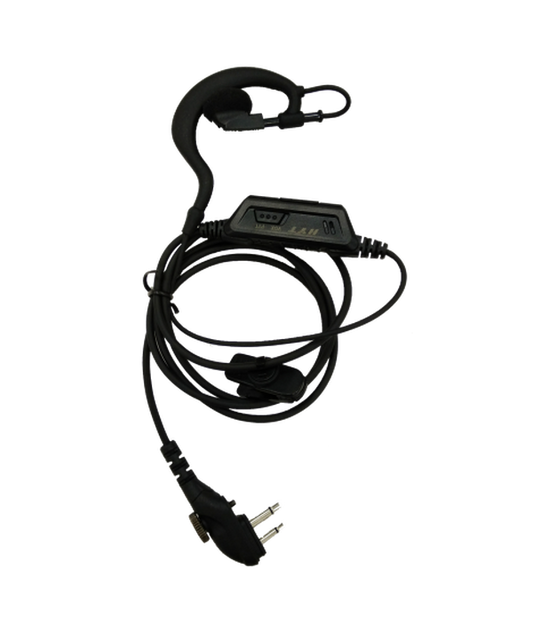 Hytera EHM18-A Auricular estilo C negro con PTT en línea y micrófono: para las series BD506, PD4, PD5 y varias radios analógicas Precio + iva