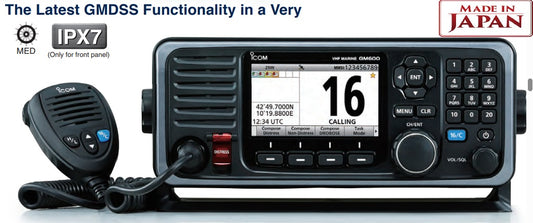 ICOM GM600 25W Radio móvil de montaje fijo GMDSS VHF con DSC CLASE A, IPX7, Marine Equipment Directive (MED) (Importación a pedido 5 semanas) Precio + iva