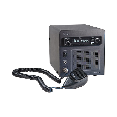 ICOM IC-A220B VHF 118.000-136.975 MHz 50CH 8W Radio móvil aéreo base con fuente de poder PS-80 Precio+iva