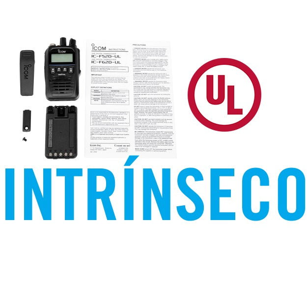 ICOM IC-F52D UL VHF 136-174 MHz 512 canales Digital IDAS™ Intrinsically safe 5W Radio Approved UL Classifications Intrinsically safe (Importación 6-8 semanas) Precio + iva