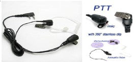 Genérico E1802-K Auricular tubo acústico transparente con ptt solapa para Kenwood Baofeng Wouxun Wings WLN Precio + iva