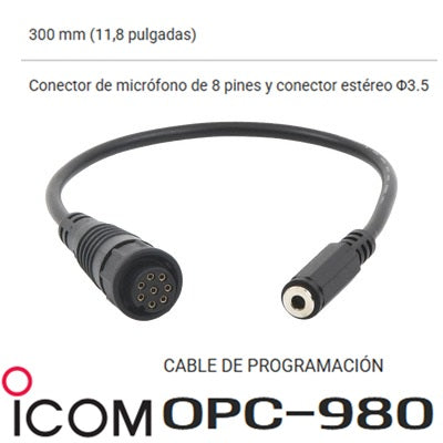 ICOM OPC-980 Interfaz de programación para radios IC-M506, requiere cable OPC-478U (Importación 4-6 semanas) Precio + iva