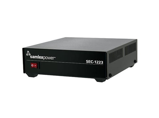 SAMLEX POWER SEC1223-BBM Fuente de Poder Switching de 23 AMPS - 13.8 VDC Incluye conmutador y cargador p/bateria de respaldo Precio + iva