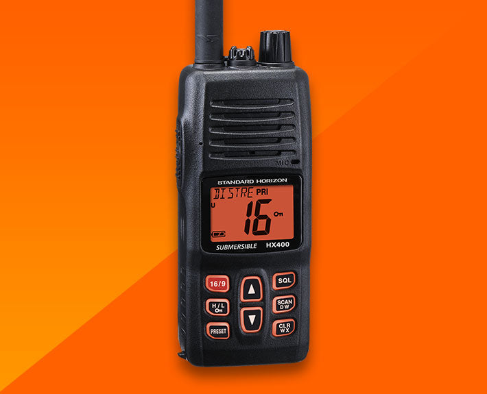 Standard Horizon HX-400IS, VHF, 5W/1W, 40CH LMR canales programables , FM Intrínsicamente Seguro Radio Portátil Marino Comercial Precio +iva